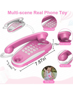Teléfono de Juguete ECLENYES para Niños con Sonidos Reales 2