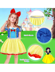 Conjunto de Disfraces de Princesa EULRGAUS para Niñas 3-6 Años 2