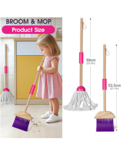 Set de Limpieza de Madera Masthome para Niños 8 Piezas 2