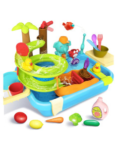 Juguete de Fregadero de Cocina Surelect 4 en 1 Azul