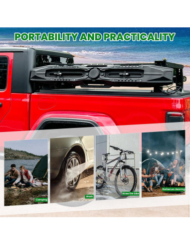 Tanque de Agua Just-V 30 Litros con Ducha para Camping