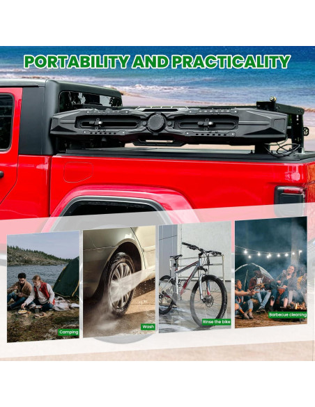 Tanque de Agua Just-V 30 Litros con Ducha para Camping