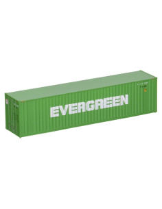 Contenedor HO Evergreen 40' Hi Cube Corrugado Verde/Blanco