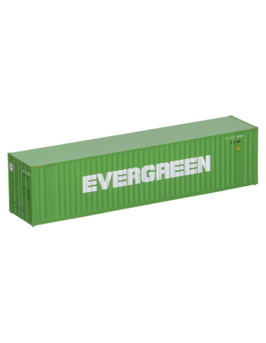Contenedor HO Evergreen 40' Hi Cube Corrugado Verde/Blanco