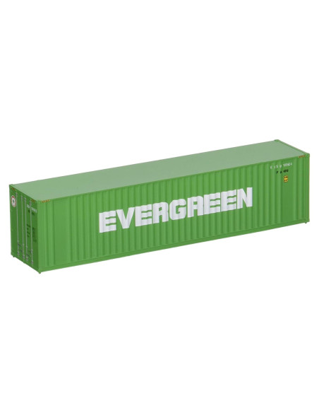Contenedor HO Evergreen 40' Hi Cube Corrugado Verde/Blanco