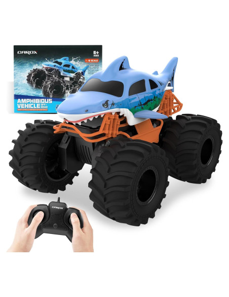Coche RC Anfibio CYLION Shark 4WD 1:16 Azul para Niños Coche RC Anfibio CYLION Shark 4WD 1:16 Azul para Niños