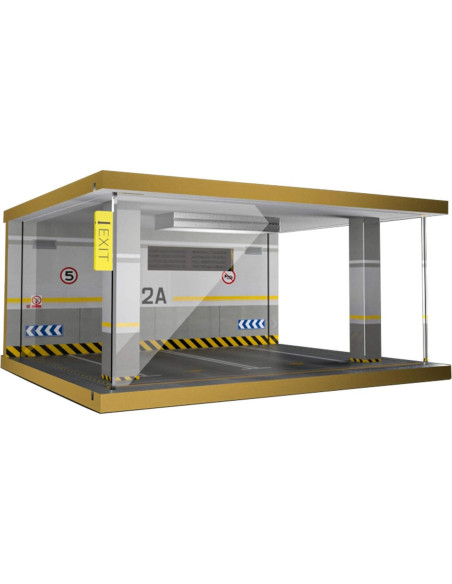 Vitrina Acrílica Bivitre 1:24 con LED 2 Parking Gray