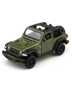 Coche de Metal a Escala 1/36 Jeep Wrangler Rubicon Verde