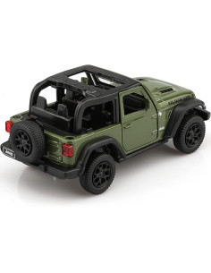 Coche de Metal a Escala 1/36 Jeep Wrangler Rubicon Verde 2