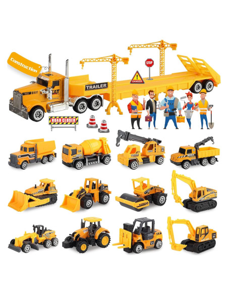 Set de Juguetes de Construcción Oriate 28pcs con Vehículos Diecast