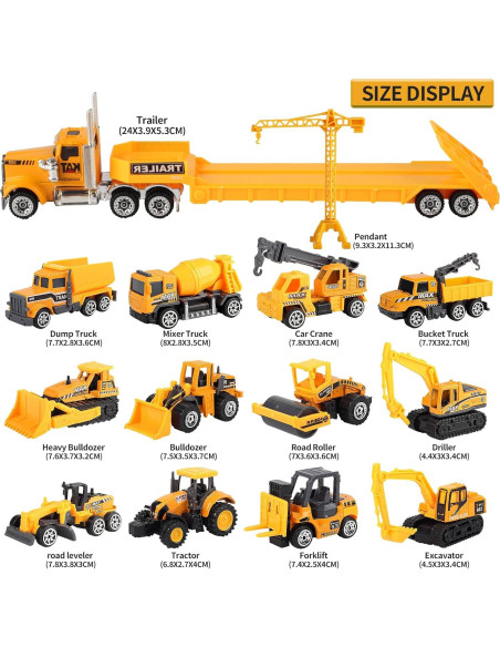 Set de Juguetes de Construcción Oriate 28pcs con Vehículos Diecast