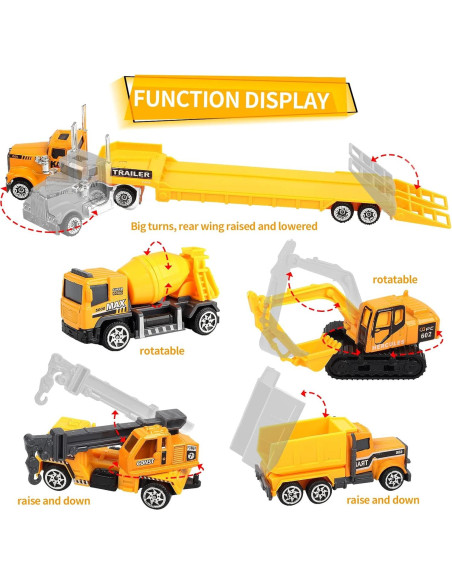 Set de Juguetes de Construcción Oriate 28pcs con Vehículos Diecast