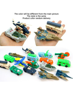 Mini Robot Transformador 16 Piezas para Niños - Rescate 2