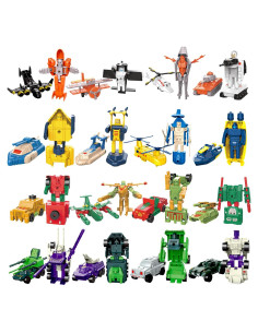 Mini Robot Transformador 16 Vehículos Rescate para Niños