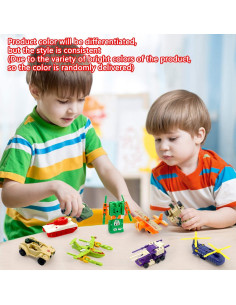 Mini Robot Transformador 16 Vehículos Rescate para Niños 2