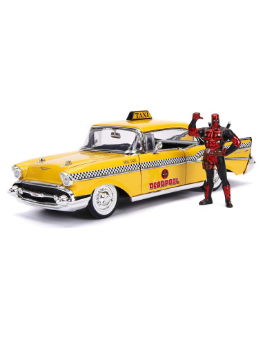 Jada Taxi Chevrolet Bel Air 1957 con Deadpool 1/24