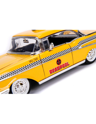 Jada Taxi Chevrolet Bel Air 1957 con Deadpool 1/24