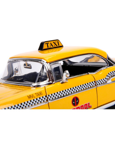 Jada Taxi Chevrolet Bel Air 1957 con Deadpool 1/24