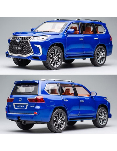 Coche de Juguete EROCK Lexus 570 1/24 Azul con Sonido y Luz