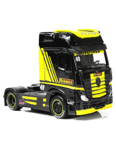 Camión Remolque Pesado Risopen Mercedes Benz 1/64 Amarillo