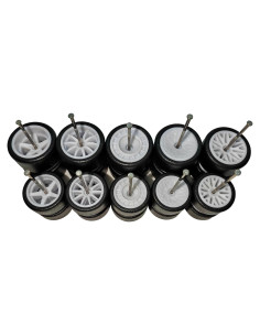 Juego de Ruedas 1/64 XYELKW 5 Estilos Goma Blanco