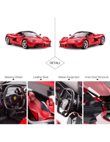 Coche RC Rastar Ferrari LaFerrari 1:14 Rojo Detallado
