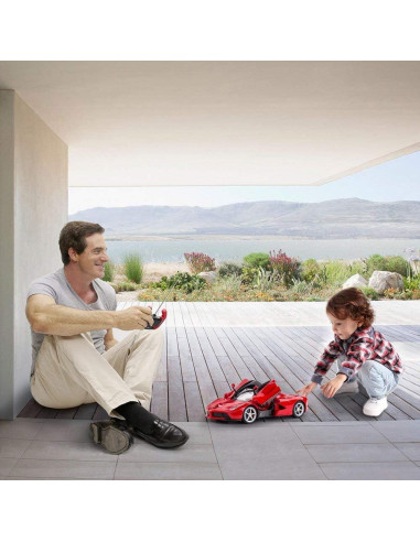 Coche RC Rastar Ferrari LaFerrari 1:14 Rojo Detallado