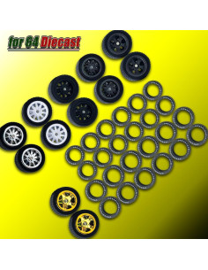 Ruedas y Neumáticos para Modelos 1/64 WAVEIST Sclass 2