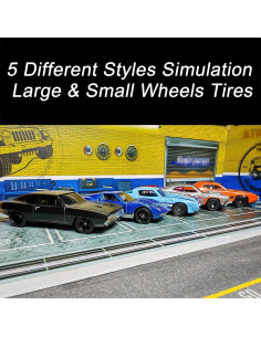 Juego de Ruedas 1/64 XYELKW Neumáticos Goma Negro 5 Estilos 2