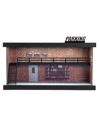 Escena de Estacionamiento Gtcwmx 1:64 con LED y Acrílico