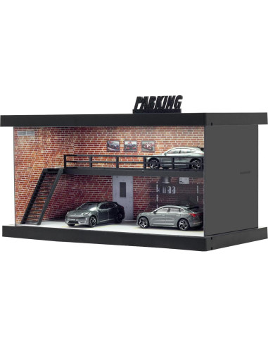 Escena de Estacionamiento Gtcwmx 1:64 con LED y Acrílico