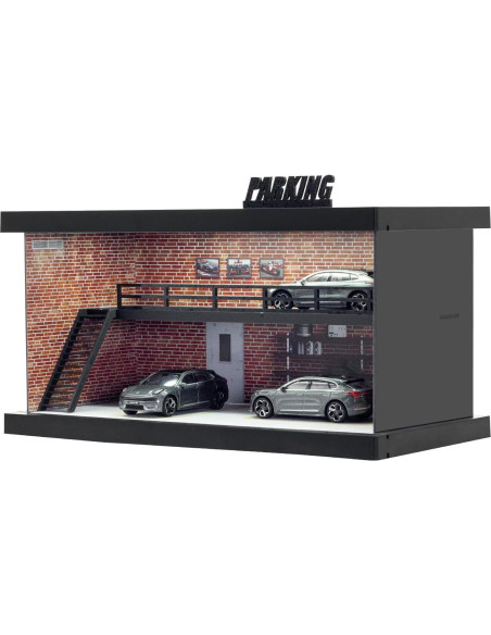 Escena de Estacionamiento Gtcwmx 1:64 con LED y Acrílico