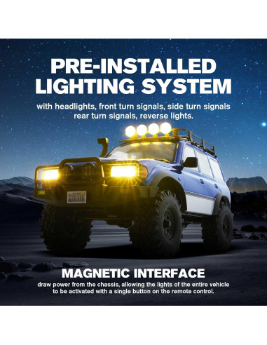 Crawler RC EAZYRC FCX10 Toyota Land Cruiser 80 4x4 Azul