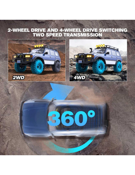 Crawler RC EAZYRC FCX10 Toyota Land Cruiser 80 4x4 Azul Crawler RC EAZYRC FCX10 Toyota Land Cruiser 80 4x4 Azul