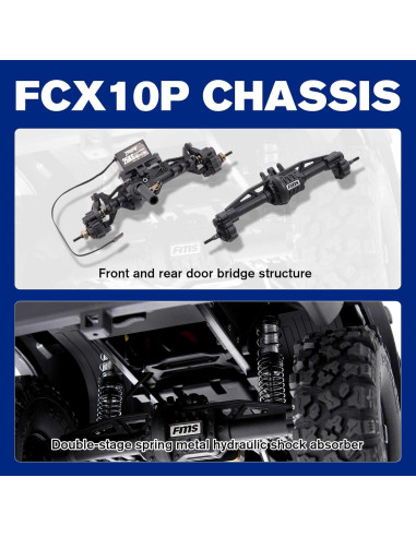 Crawler RC EAZYRC FCX10 Toyota Land Cruiser 80 4x4 Azul
