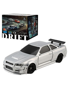 Coche Drift RC 1/43 Funnyndiy Plata 4WD 15 KM/H RTR