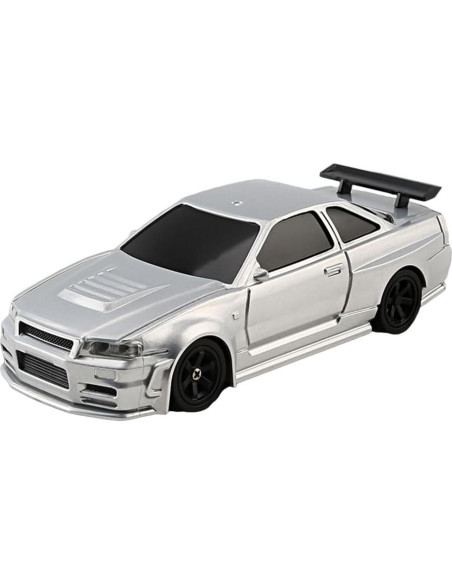 Coche Drift RC 1/43 Funnyndiy Plata 4WD 15 KM/H RTR