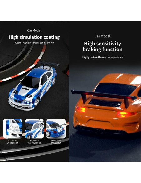 Coche Drift RC 1/43 Funnyndiy 15 KM/H 4WD RTR con Luces