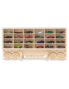 Organizador de Autos de Juguete Tidy Treasures - Madera 24 Autos