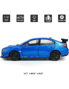 Coche Diecast Metanyl Impreza WRX STI 1/32 Azul 2
