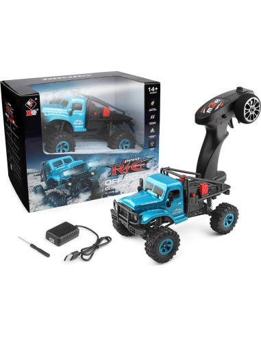 Camión RC 4WD Escala 1:18 con Luces LED y 2 Velocidades
