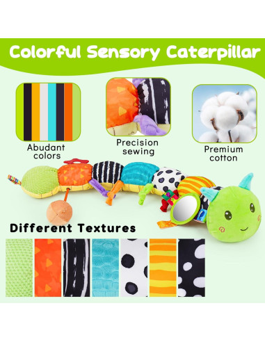 Juguete Sensorial Oruga Musical Melodyinn 50,8 cm Verde