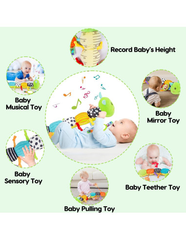 Juguete Sensorial Oruga Musical Melodyinn 50,8 cm Verde