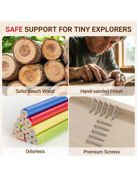 COSYLAND Conjunto Triángulo Pikler 8 en 1 para Niños COSYLAND Conjunto Triángulo Pikler 8 en 1 para Niños