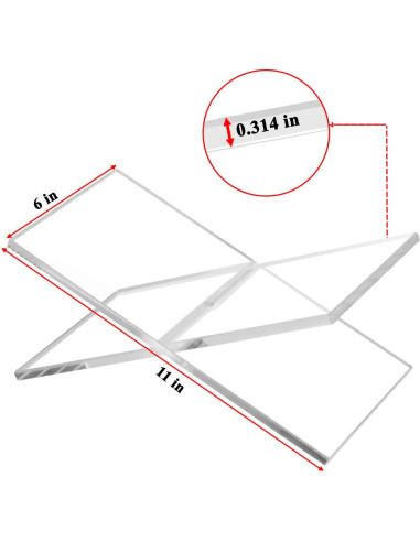 Soporte de Libro Acrílico Amlits Grande para Cocina y Lectura