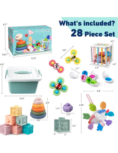 Juguete Montessori 6 en 1 Plunack para Bebés 6-12 meses