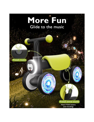 Bicicleta de Equilibrio Colorida Doselie para Bebés 12-24 Meses