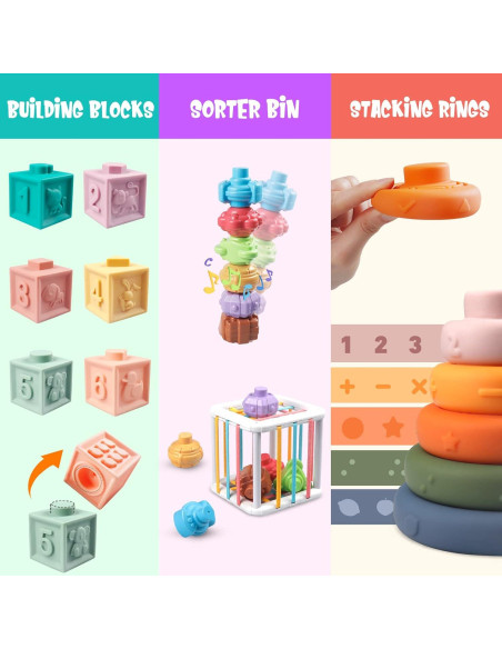 Juguete Montessori 6 en 1 Plunack para Bebés 6-12 meses