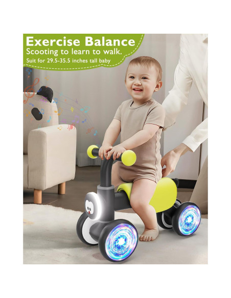 Bicicleta de Equilibrio Colorida Doselie para Bebés 12-24 Meses