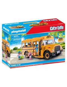 Autobús Escolar Playmobil 70983 con 4 Figuras y Accesorios